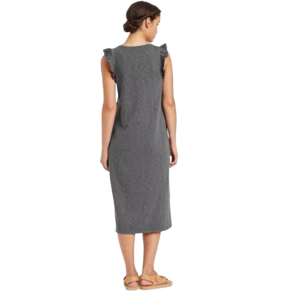 Universal Thread Ruffle Sleevless Midi Dress Burn… - image 6